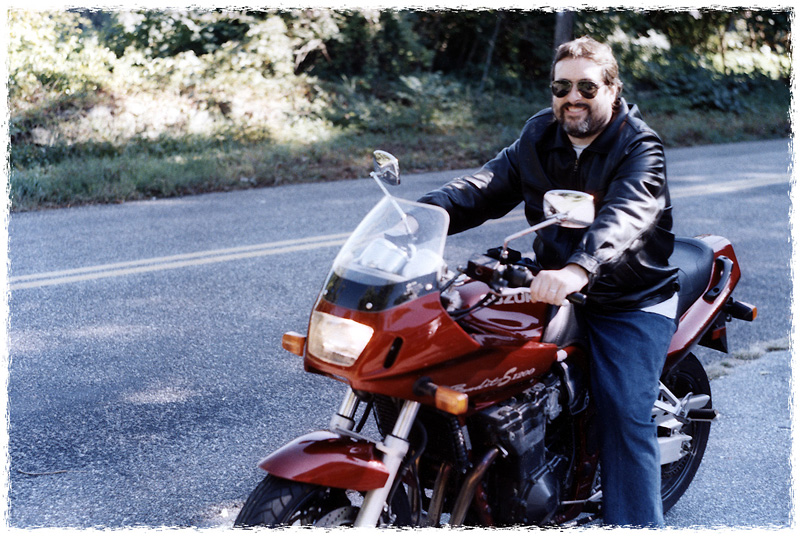 Tom in 2001 on his Suzuki Bandit